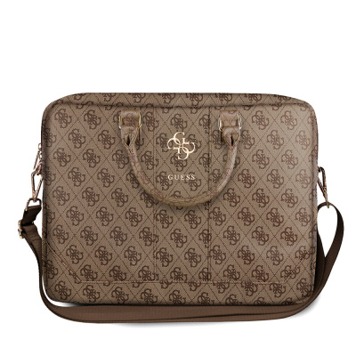 Guess Original Licensed 4G Patterned Large 4G Logo Shoulder Strap 15 inch Laptop Bag - Guess