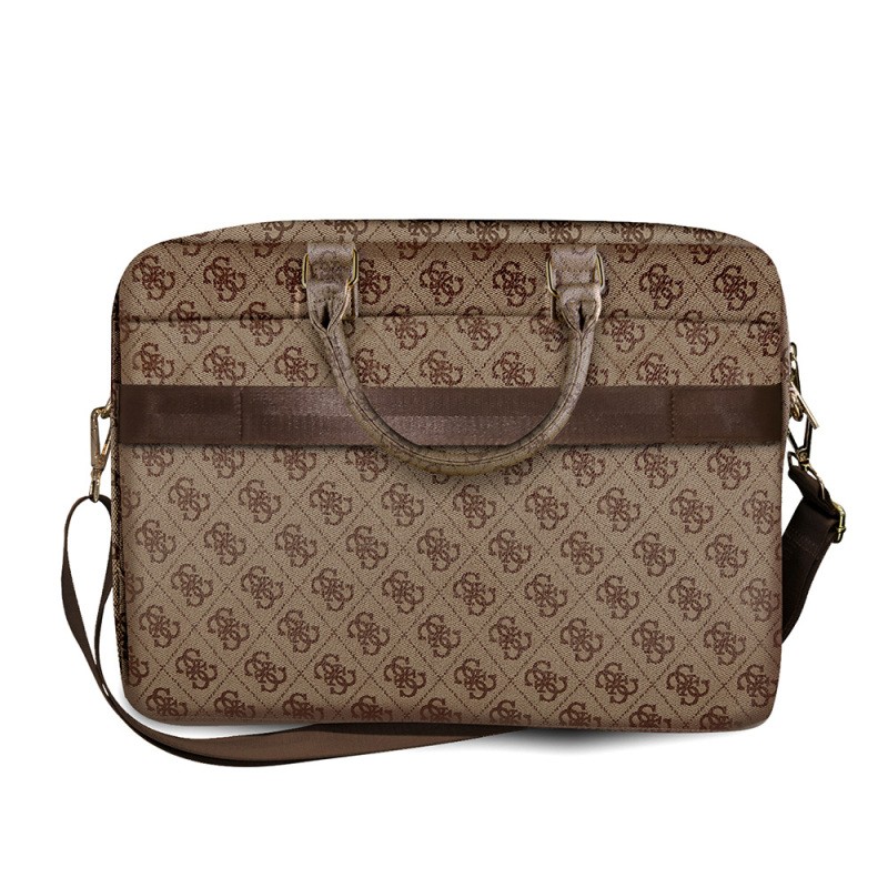Guess Original Licensed 4G Patterned Large 4G Logo Shoulder Strap 15 inch Laptop Bag - 4