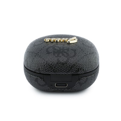 Guess Original Licensed 4G Patterned Metal Logo In-Ear TWS Earbuds and Over-Ear Earbuds 2-in-1 Set - 11