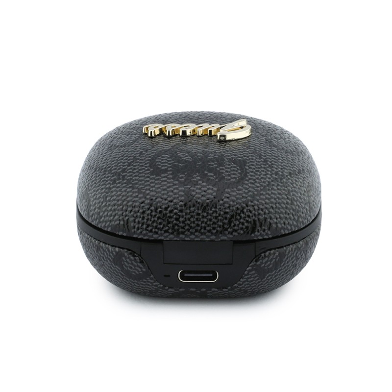 Guess Original Licensed 4G Patterned Metal Logo In-Ear TWS Earbuds and Over-Ear Earbuds 2-in-1 Set - 11