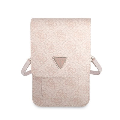 Guess Original Licensed 4G Patterned Triangle Logo 5-Chamber Magnet Cover Bag with Hanger - 13