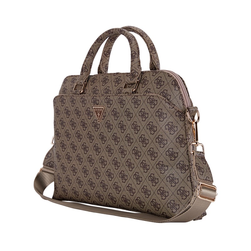 Guess Original Licensed 4G Patterned Triangle Logo Shoulder Strap 15 inch Laptop Bag - 4