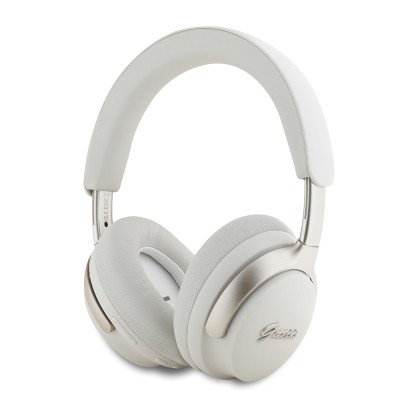 Guess Original Licensed ANC/ENC Featured Metal Text Logo Script Series On-Ear Bluetooth Headset v5.4 - 2