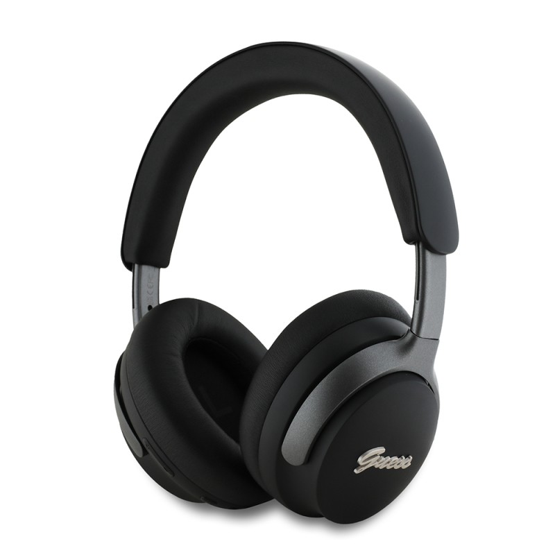 Guess Original Licensed ANC/ENC Featured Metal Text Logo Script Series On-Ear Bluetooth Headset v5.4 - 3