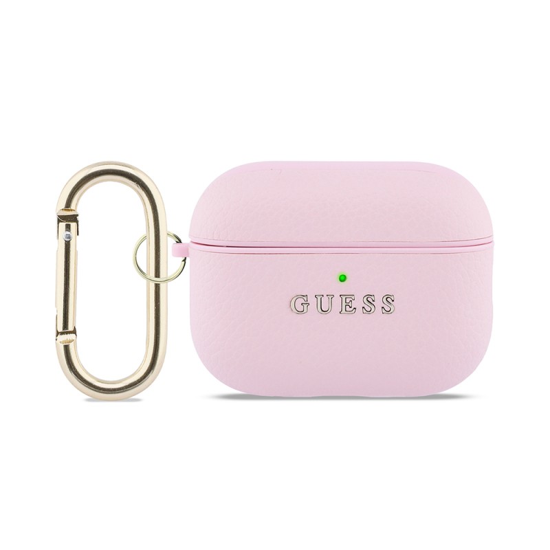 Guess Original Licensed Apple AirPods Pro 3 Case with Keychain PU Leather Cover - 1