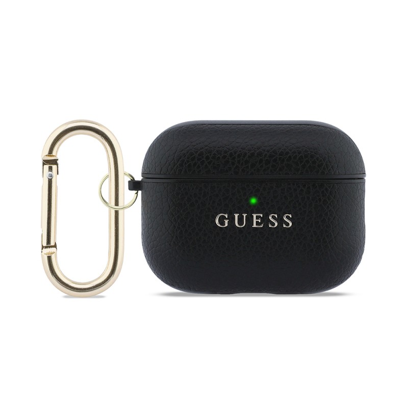 Guess Original Licensed Apple AirPods Pro 3 Case with Keychain PU Leather Cover - 2