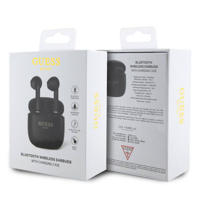 Guess Original Licensed Classic TWS Bluetooth Headset with EST Text Logo - 5