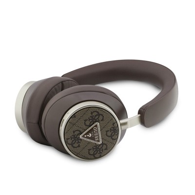 Guess Original Licensed ENC Enabled 4G Patterned Rhinestone Triangle Logo Over-Ear Bluetooth Headphones - 2