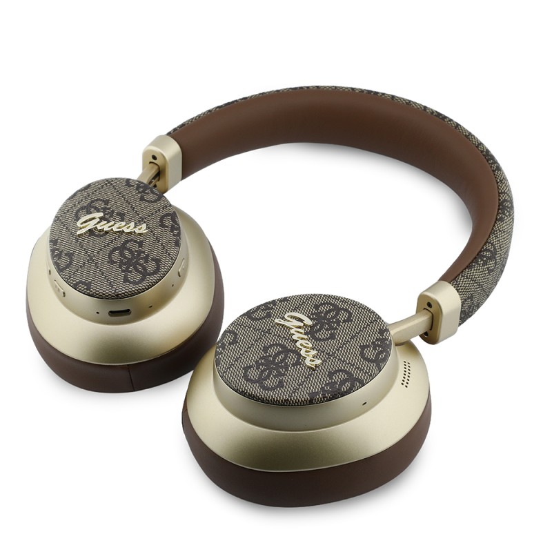 Guess Original Licensed ENC PU 4G Patterned Metal Logo Over-Ear Bluetooth Headphones v5.4 - 12