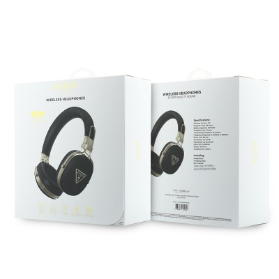Guess Original Licensed ENC Technology Over-Ear Bluetooth Headset v5.4 with PU Triangle Metal Logo - 7