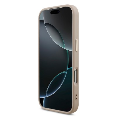Guess Original Licensed Gold Metal Camera Frame Case with 4G Design and Large Metal Logo and Text - Apple iPhone 18 Pro Cover - 16