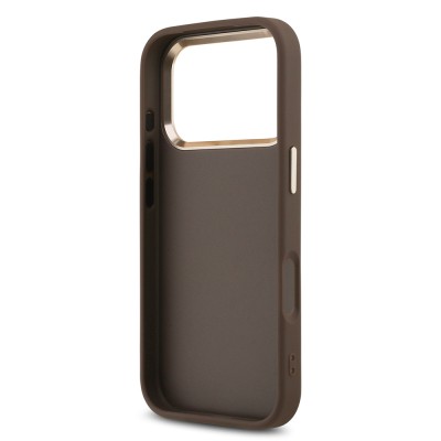 Guess Original Licensed Gold Metal Case with Camera Frame, 4G Design, Large Metal 4G and Text Logo for Apple iPhone 18 Pro Max. - 18