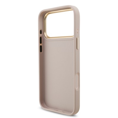 Guess Original Licensed Gold Metal Case with Camera Frame, 4G Design, Large Metal 4G and Text Logo for Apple iPhone 18 Pro Max. - 33