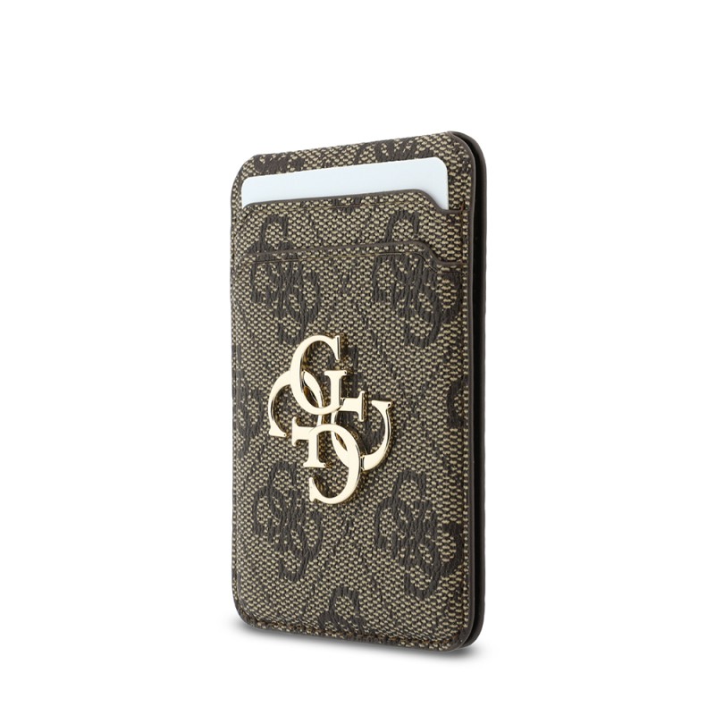 Guess Original Licensed M-safe Case for Apple iPhone 17 Pro Max with Charging Enabled, 4G, Large Metal Logo, and Card Holder. - 15
