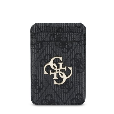 Guess Original Licensed M-safe Case for Apple iPhone 17 Pro Max with Charging Enabled, 4G, Large Metal Logo, and Card Holder. - 18