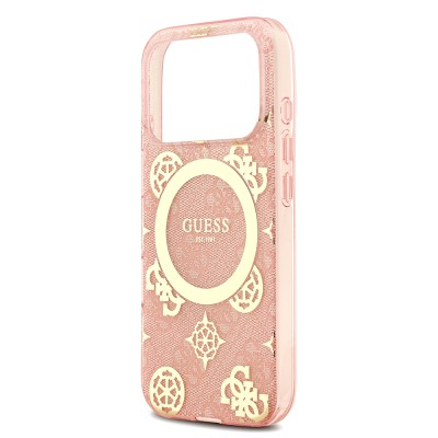 Guess Original Licensed M-safe Case for Apple iPhone 18 Pro Max with Charging Feature, IML Peony and 4G Design, Classic Logo Cover. - 15