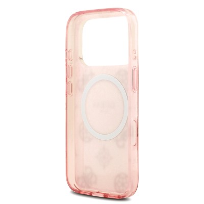 Guess Original Licensed M-safe Case for Apple iPhone 18 Pro Max with Charging Feature, IML Peony and 4G Design, Classic Logo Cover. - 16