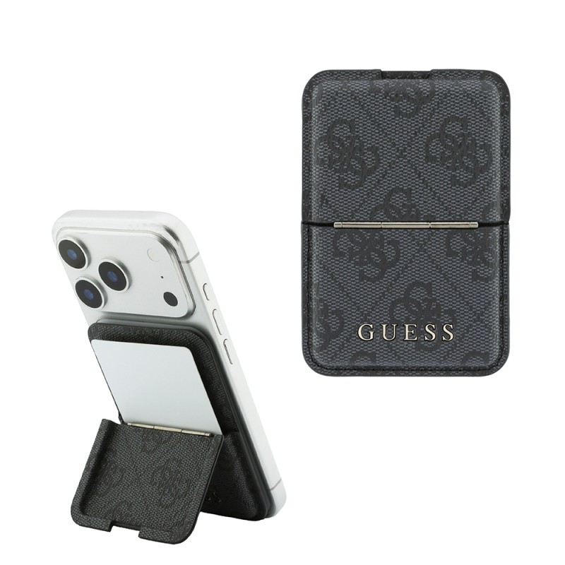 Guess Original Licensed Magnetic Stand 4G Pop-up Pattern Letter Logo PU Card Holder - 2