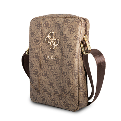 Guess Original Licensed Metal Logo Zippered 8 inch Crossbody Tablet Bag - Guess