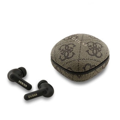 Guess Original Licensed PU 4G Patterned Classic Metal Lettering Logo TWS In-Ear Bluetooth Headphones - 5