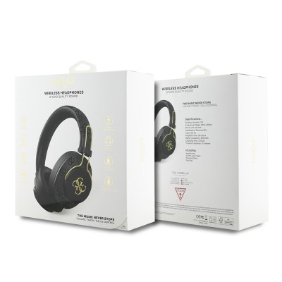 Guess Original Licensed PU 4G Patterned Over-Ear Bluetooth Headset with Large Metal Logo - 14