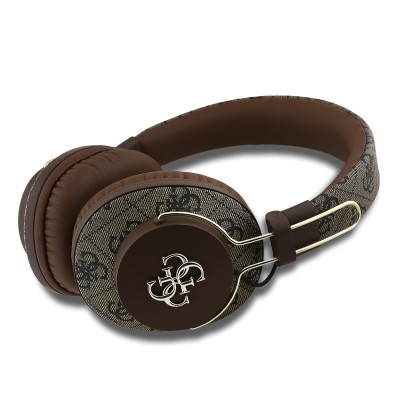 Guess Original Licensed PU 4G Patterned Over-Ear Bluetooth Headset with Large Metal Logo - 6