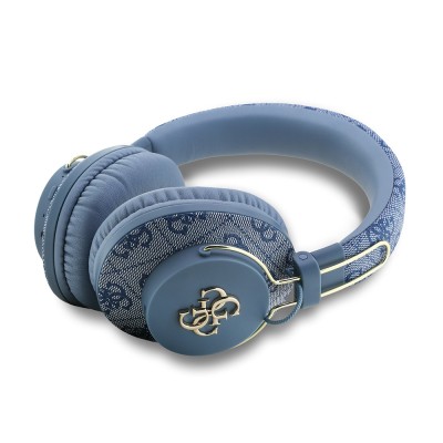 Guess Original Licensed PU 4G Patterned Over-Ear Bluetooth Headset with Large Metal Logo - 12