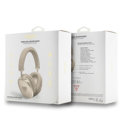 Guess Original Licensed PU Triangle Logo Over-Ear Bluetooth Headphones - 13