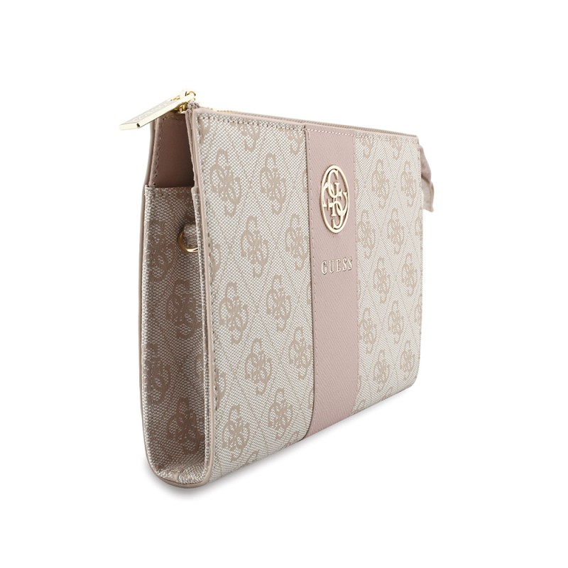 Guess Original Licensed Shoulder Strap 4G Pattern and Metal Logo Handbag - 10