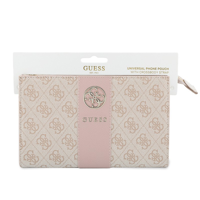 Guess Original Licensed Shoulder Strap 4G Pattern and Metal Logo Handbag - 13