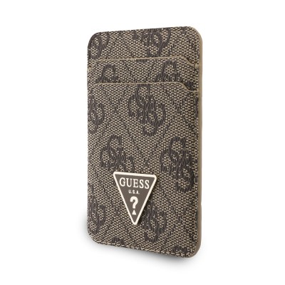 Guess Orjinal Lisanslı 2in1 Bilek Askı İpli 4G Desenli Metal Üçgen Logolu Magnetik Kartlık - 5