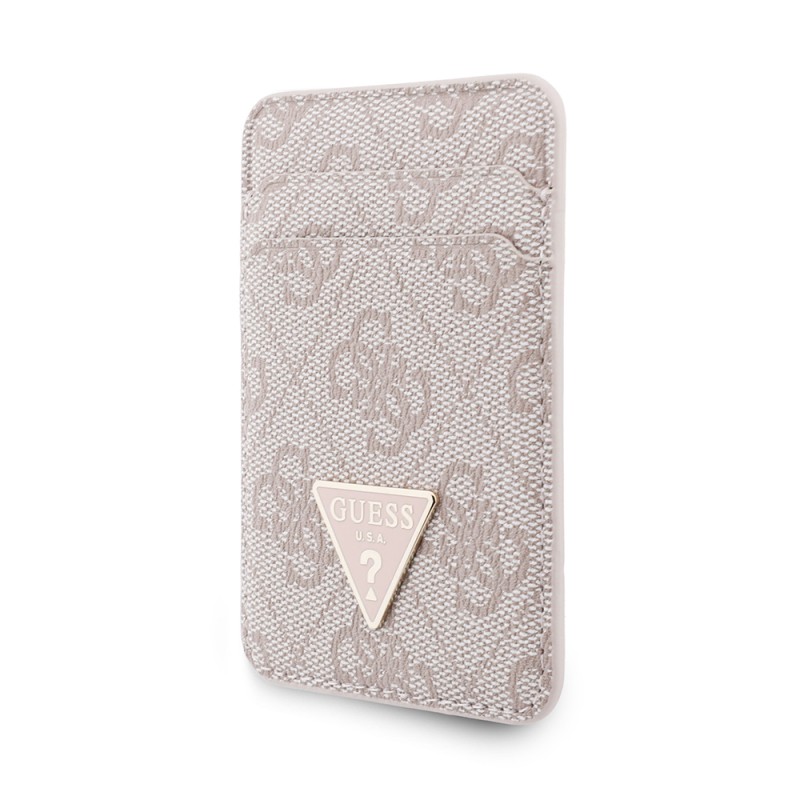 Guess Orjinal Lisanslı 2in1 Bilek Askı İpli 4G Desenli Metal Üçgen Logolu Magnetik Kartlık - 15