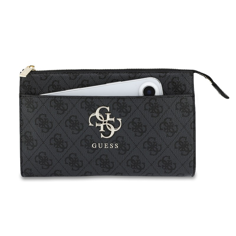 Guess Orjinal Lisanslı 4G Desenli Büyük Metal Logolu Omuz Askılı El Çantası - 5