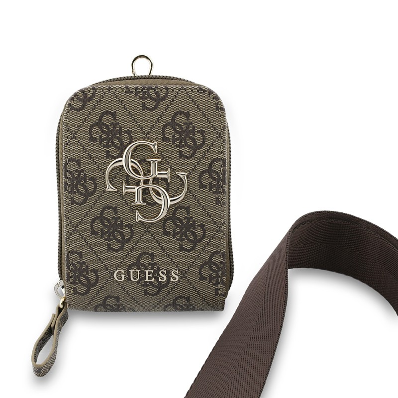 Guess Orjinal Lisanslı 4G Desenli Büyük Metal Logolu Omuz Askılı Purse El Çantası - 2