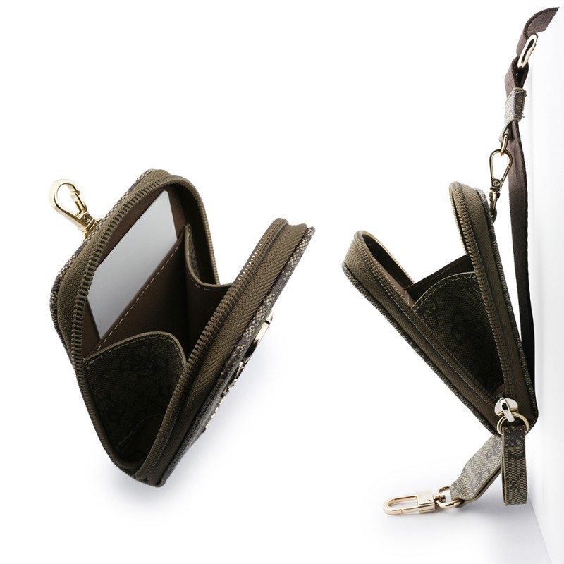 Guess Orjinal Lisanslı 4G Desenli Büyük Metal Logolu Omuz Askılı Purse El Çantası - 4