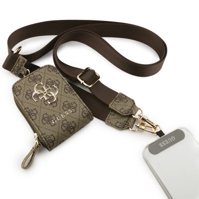 Guess Orjinal Lisanslı 4G Desenli Büyük Metal Logolu Omuz Askılı Purse El Çantası - 6