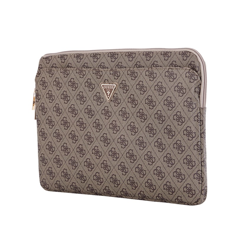 Guess Orjinal Lisanslı 4G Desenli Üçgen Logolu 14 inç Laptop Çantası - 3
