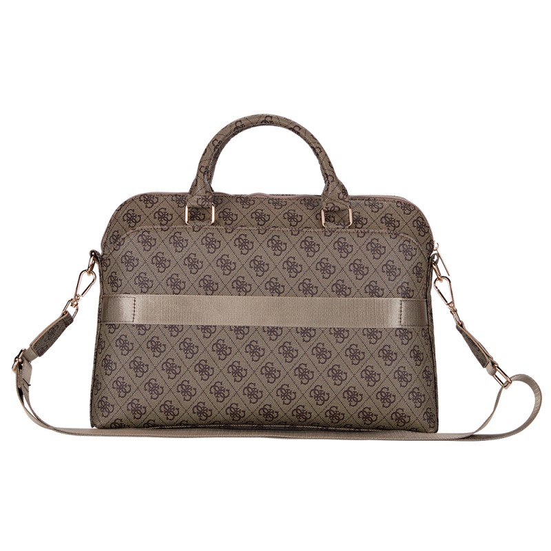 Guess Orjinal Lisanslı 4G Desenli Üçgen Logolu Omuz Askılı 15 inç Laptop Çantası - 5