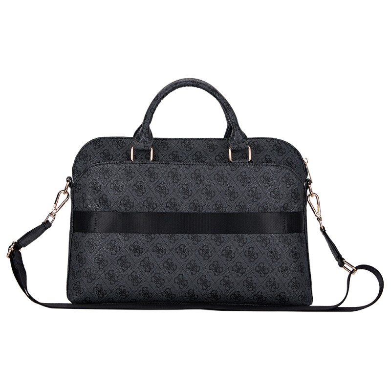 Guess Orjinal Lisanslı 4G Desenli Üçgen Logolu Omuz Askılı 15 inç Laptop Çantası - 10
