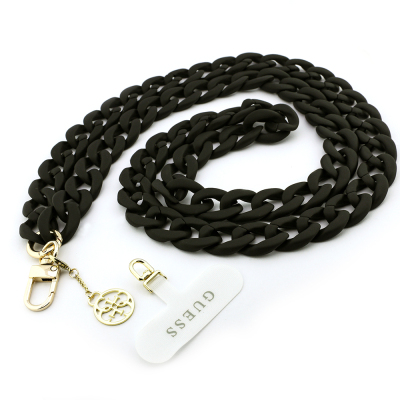 Guess Orjinal Lisanslı 4G Metal Logolu Büyük Zincirli Çapraz Vücut Telefon Askı Kayışı 120cm - Guess