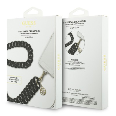 Guess Orjinal Lisanslı 4G Metal Logolu Büyük Zincirli Çapraz Vücut Telefon Askı Kayışı 120cm - 5