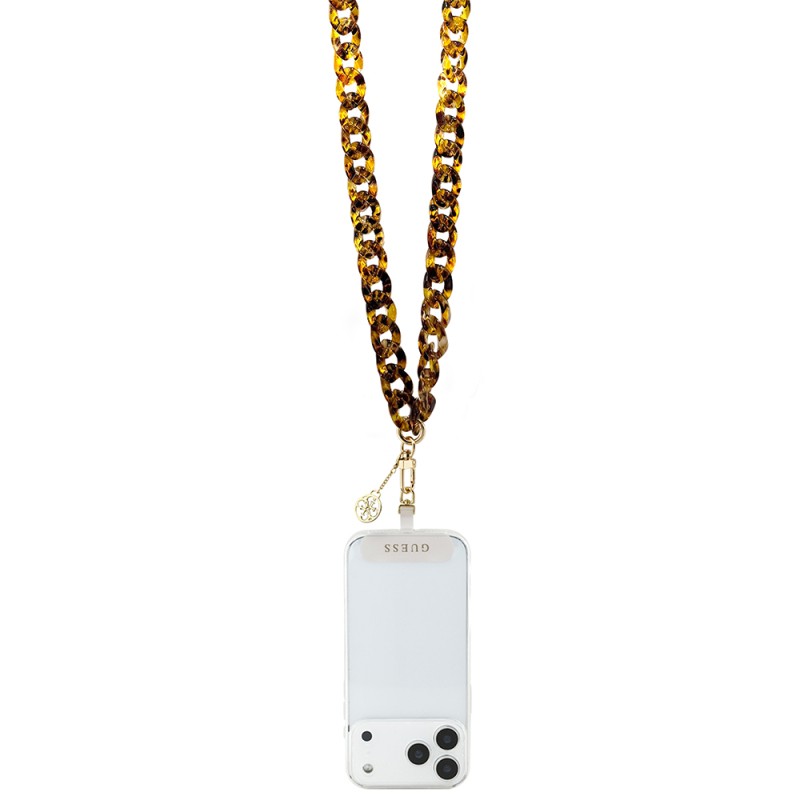 Guess Orjinal Lisanslı 4G Metal Logolu Büyük Zincirli Çapraz Vücut Telefon Askı Kayışı 120cm - 6