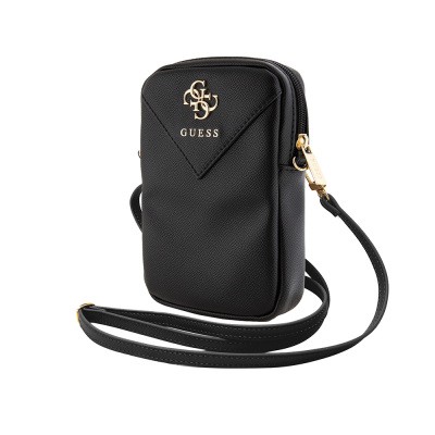 Guess Orjinal Lisanslı 4G Metal Logolu Fermuarlı PU Deri Çapraz Askılı Vücut Çantası - 3