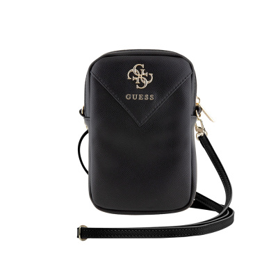 Guess Orjinal Lisanslı 4G Metal Logolu Fermuarlı PU Deri Çapraz Askılı Vücut Çantası - Guess