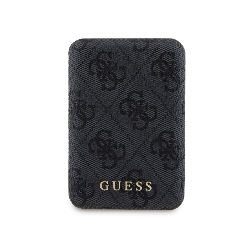 Guess Orjinal Lisanslı Dijital Led Göstergeli PU Deri 4G Desenli Metal Yazı Logolu Powerbank 5000mAh 15W - 1