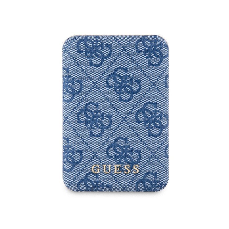 Guess Orjinal Lisanslı Dijital Led Göstergeli PU Deri 4G Desenli Metal Yazı Logolu Powerbank 5000mAh 15W - 4