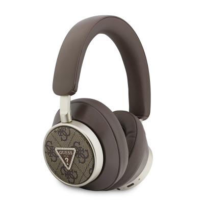 Guess Orjinal Lisanslı ENC Özellikli 4G Desenli Taşlı Üçgen Logolu Kulak Üstü Bluetooth Kulaklık - Guess