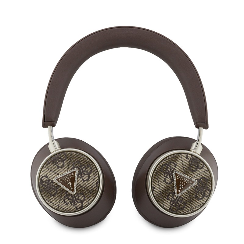 Guess Orjinal Lisanslı ENC Özellikli 4G Desenli Taşlı Üçgen Logolu Kulak Üstü Bluetooth Kulaklık - 3