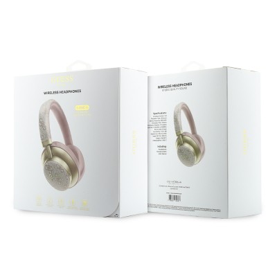 Guess Orjinal Lisanslı ENC PU 4G Desenli Metal Logolu Kulak Üstü Bluetooth Kulaklık v5.4 - 15