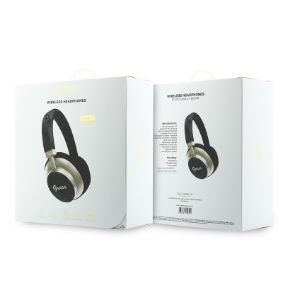 Guess Orjinal Lisanslı ENC PU 4G Desenli Metal Logolu Kulak Üstü Bluetooth Kulaklık v5.4 - 16
